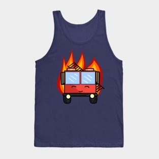 Fire Engine (on fire) Tank Top